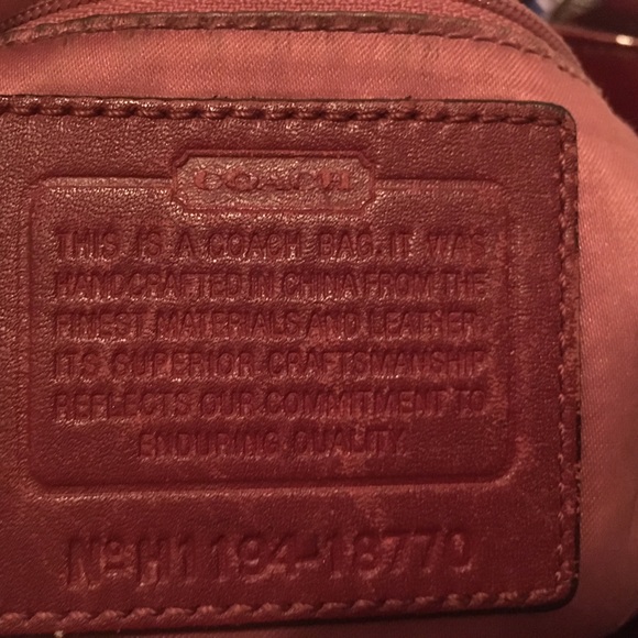 Coach Madison Glossy Leather Tote- Burgundy - Picture 2 of 6